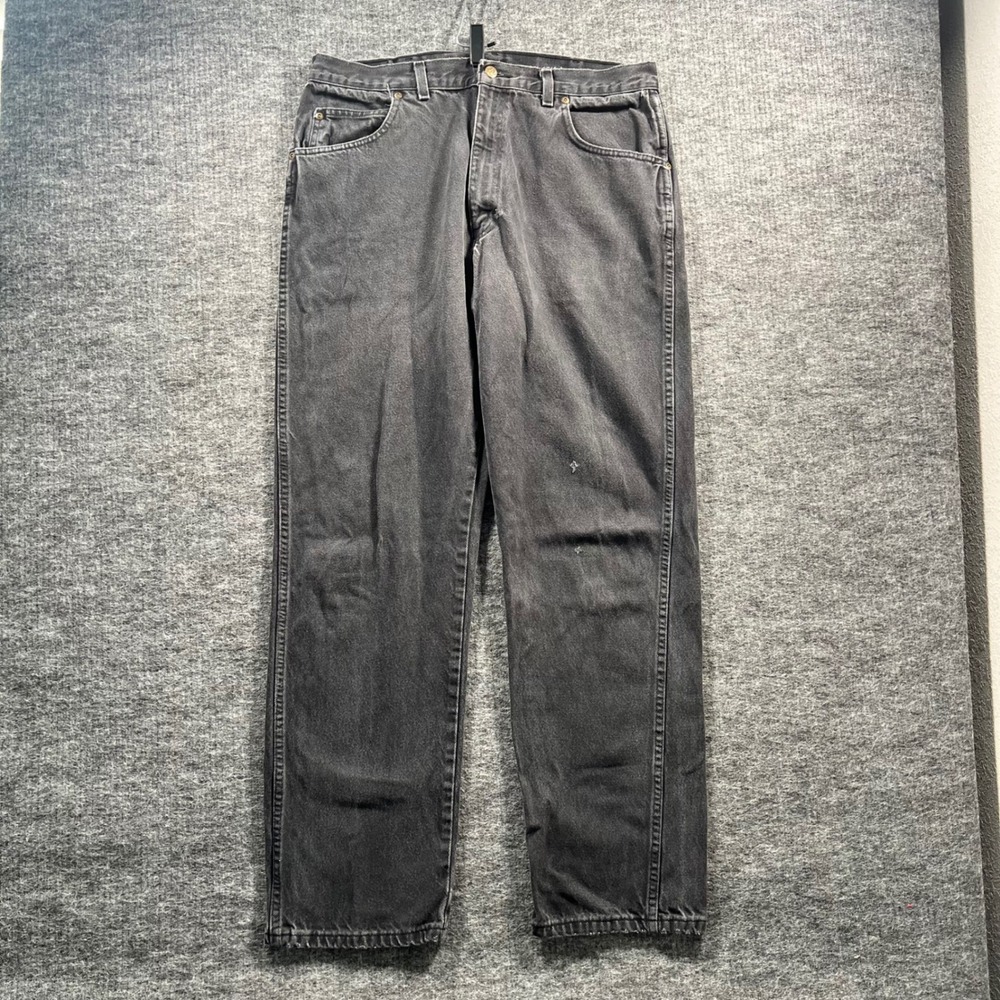 Red Kap Mens Faded Black Denim Workwear Jeans 36x34 PD60BW Relaxed Straight Leg